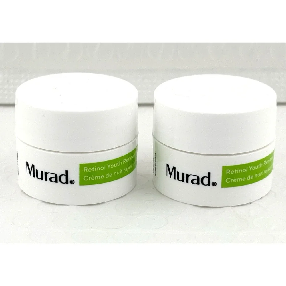 Murad Retinol Youth Renewal Night Cream .25 oz Set of 2 Travel Size New
